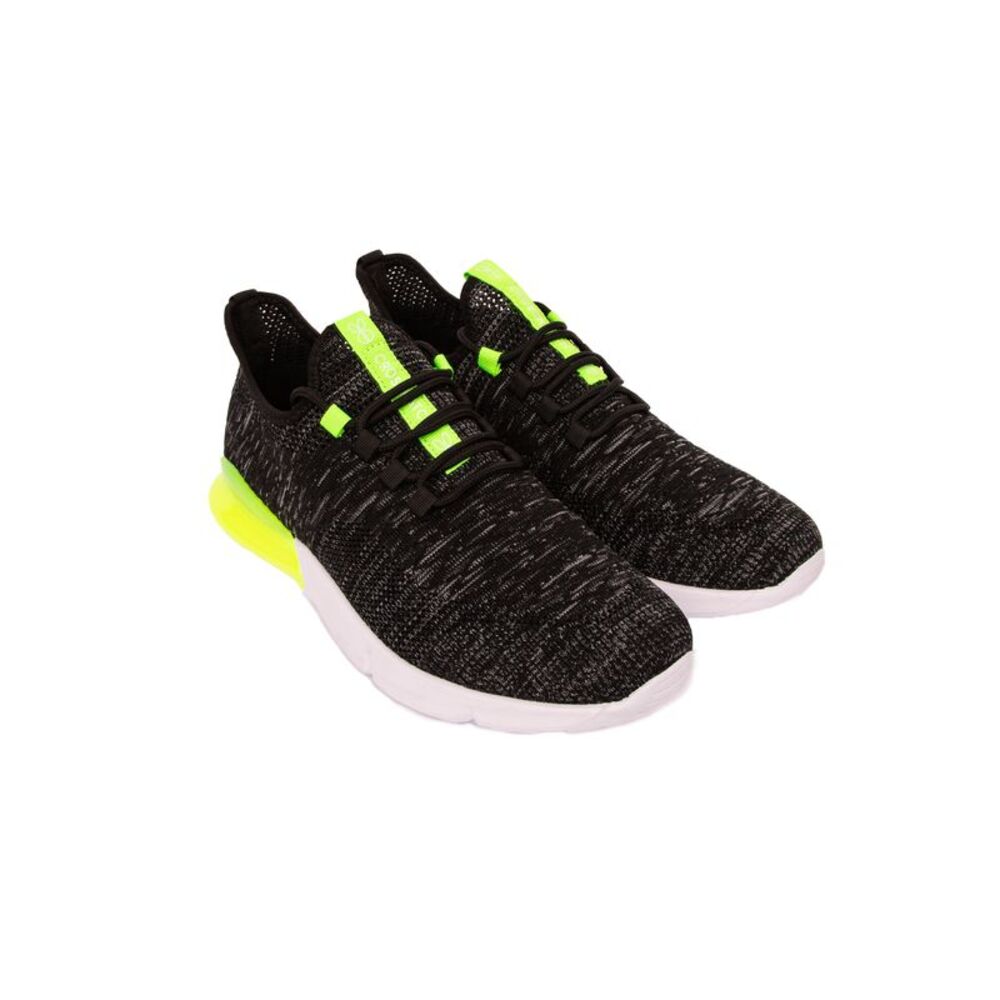 Crosshatch Mens Smitlay MVE Sneakers / Black/Green